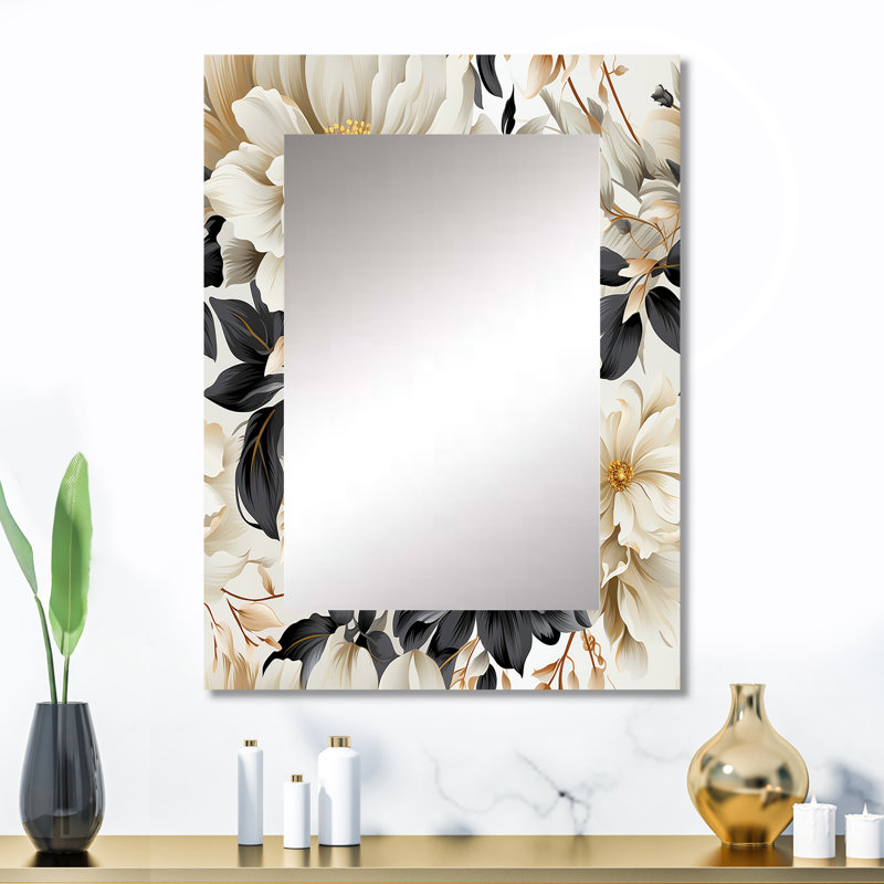 Lang Victor Victorian Chic - motif mural floral grand miroir, 32 po x 24 po