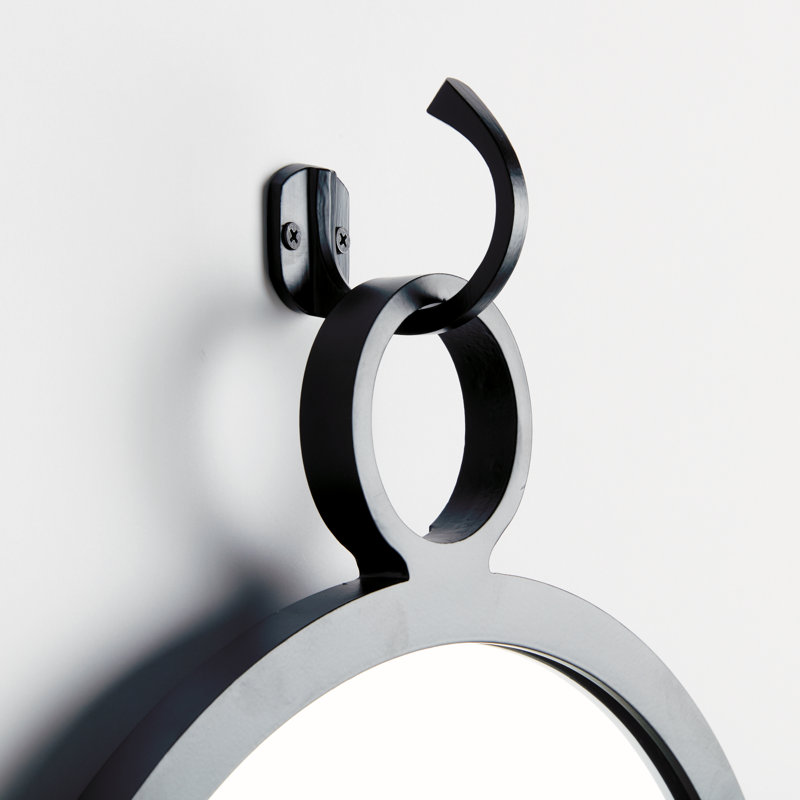 Miroir d'appoint Higgins, Noir mat