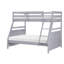 Lit simple au-dessus d'un lit superposé gris-129943874-129943872