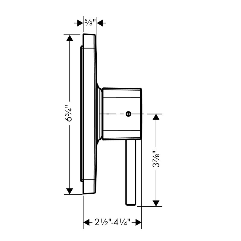 Urquiola Pressure Balance Faucet Trim, Chrome