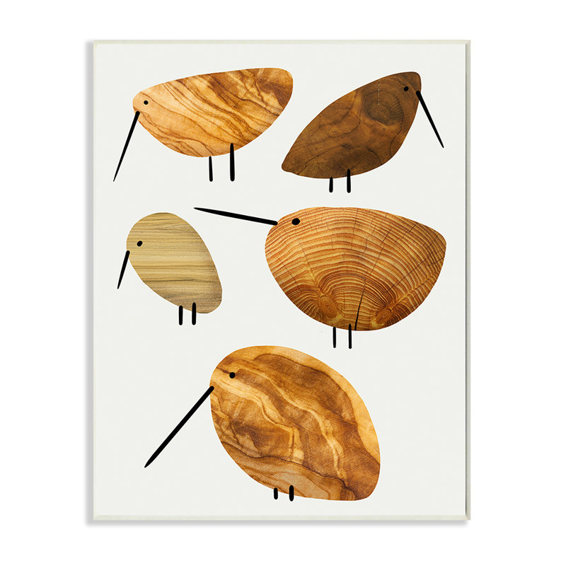 «Mignon arbre à motif d'oiseaux» par Daphne Polselli - impression d'art graphique, Estampe numérique Farmhouse