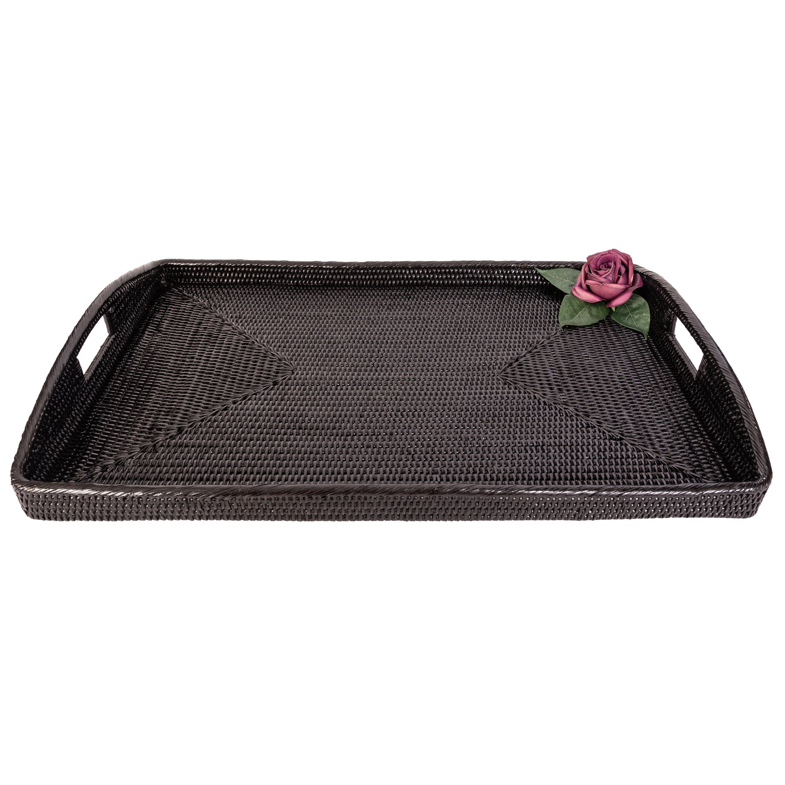 Ilonka Decorative Tray, Tudor Black, 2" H x 28" W x 18"D, No Bundle