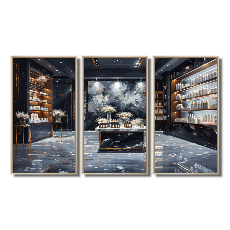 Ensemble de salon Kaat, Toile naturelle avec cadre flottant, H 32 po x l 48 po x P 1 po