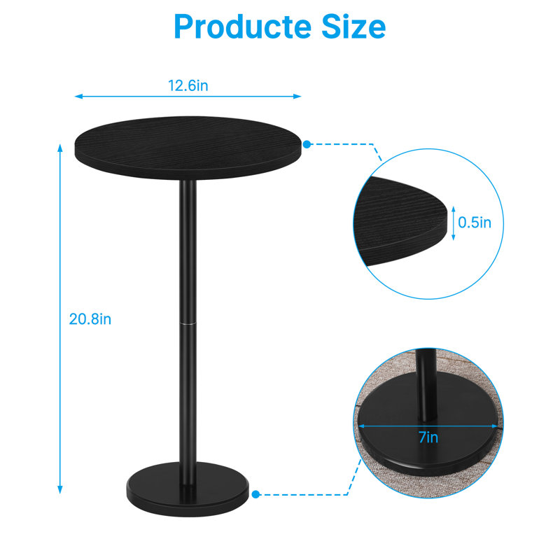 Ashay End Table, Black