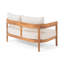 Ensemble de causeuse et de table basse Brooklyn pour salon - Canapé 1 place en bois de teck au design moderne