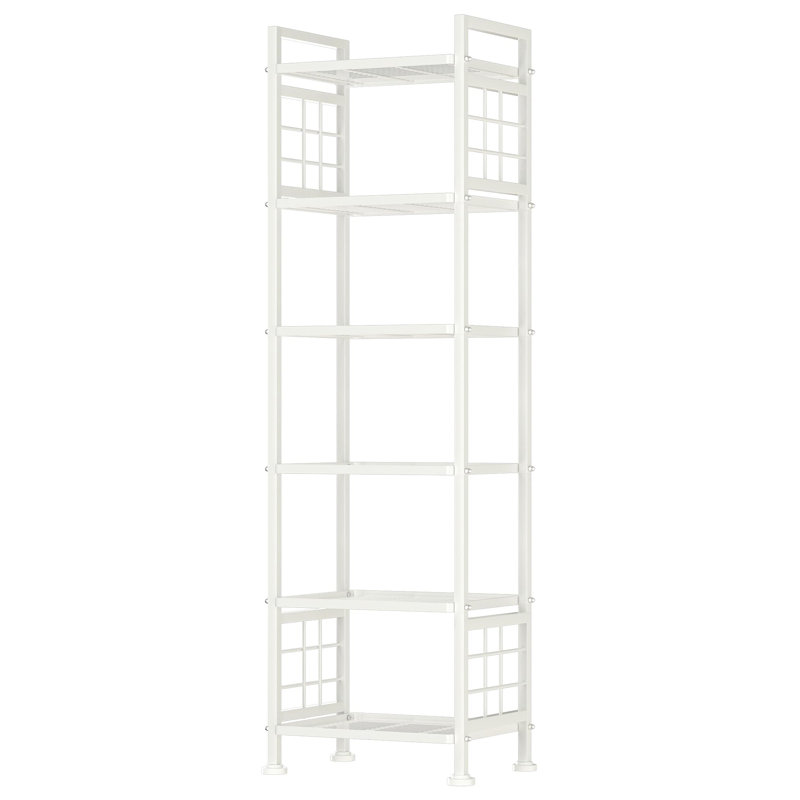 6-Wire Standing Storage Shelf, White