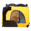 Chariot pour chien jaune avec bicyclette, adapté aux petits et moyens animaux, cadre pliable facile, roues à dégagement rapide, plancher antidérapant et laisse de sécurité intérieure