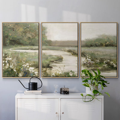 " Quiet Path " 3 Piece Art Print
