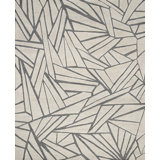 Leethos Hand Knotted Wool Geometric Shapes Area Rug in Ivory/Gray