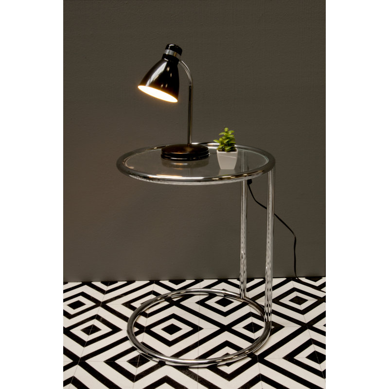 Glass Top C Table End Table