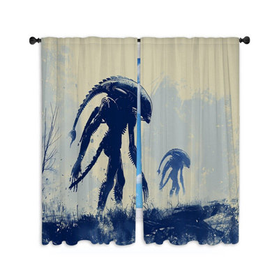 Paire de rideaux obscurcissant en polyester Heshmaty