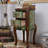 Green Solid Wood End Table