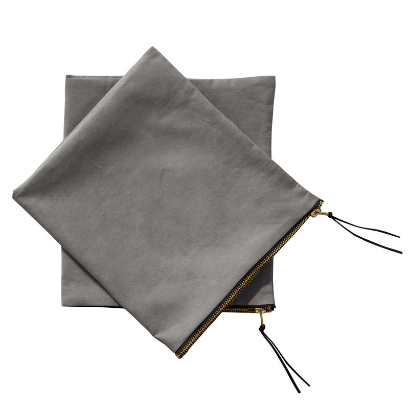 Rectangular Lumbar Cushion Cover, Silver Grey