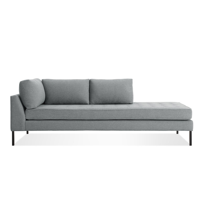 Paramount Chaise Lounge, Sanford Ceramic Crossweave, Metal, Left Hand Facing