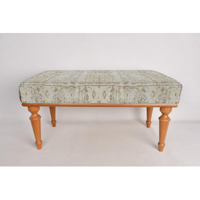 Sitting Bench, Wood Work Bench, Ottoman Bench, Upholstered Bench, Turkish Rug Bench, Kilim Bench, Home Decor Bench, Handmade Bench