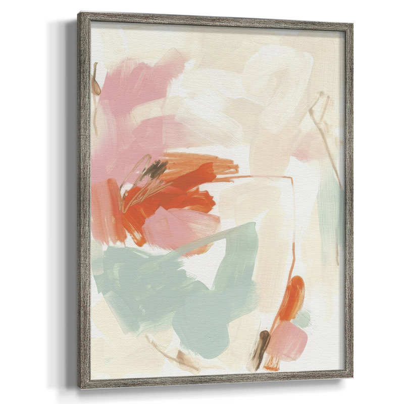«Peach Blossom Mirage I», reproduction encadrée - bois massif, H 21 po x l 17 po