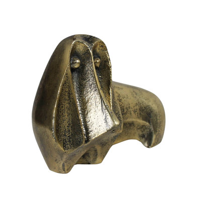 Dachshund Dog, Brass Antique