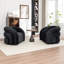 Fauteuil demi-tonneau pivotant rembourré Coyle-1536333458