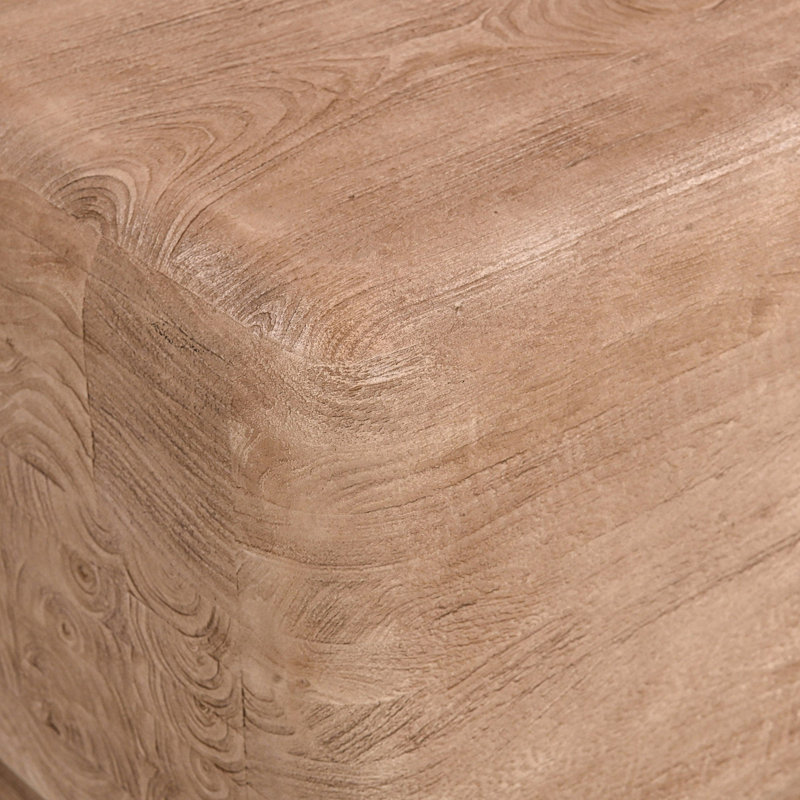 Bruno - Table de bout carrée moderne en bois de manguier