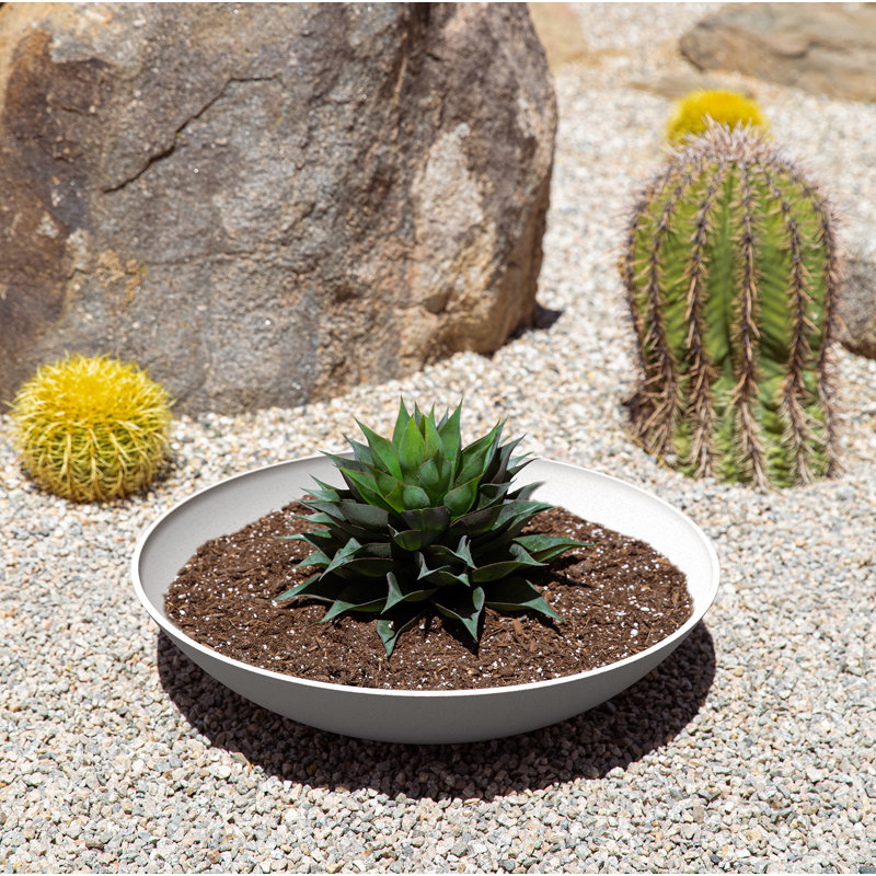 Pot à fleurs Pure Series Lane, H 6 po x l 24 po x P 24 po, Blanc, Ensemble de 1