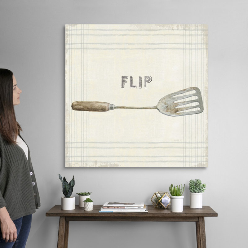 «Floursack Kitchen Sign I» par Danhui Nai, reproduction sur toile, Toile tendue, H 36 po x l 36 po x P 1,25 po