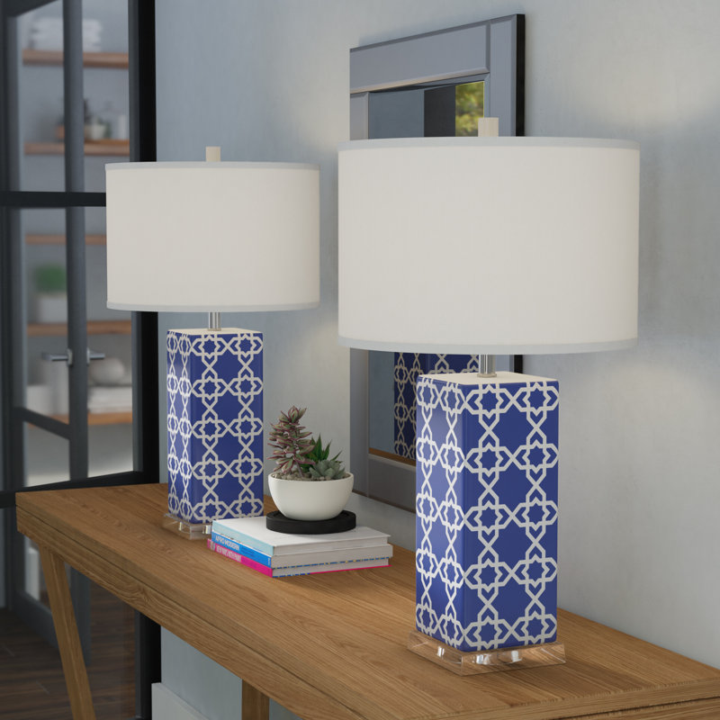 Casale Ceramic Table Lamp, Navy