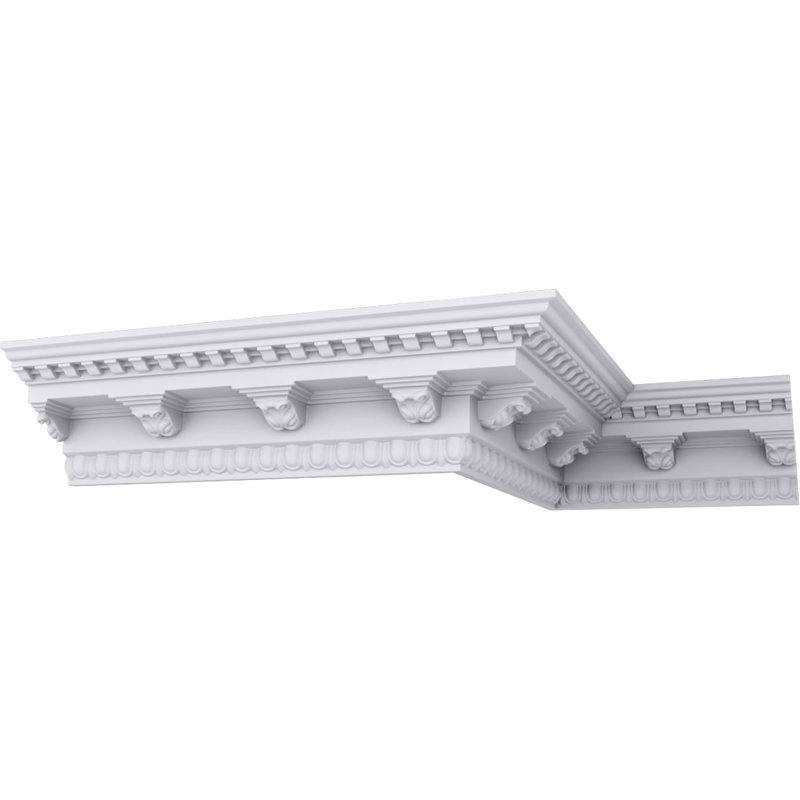 Moulure couronnée Rosetta H 9 po x P 9 po x P 12 1/2 po x L 94 1/2 po