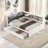 Daybed With Trundle, Storage Shelves, Upholstery Headboard And Rotatable Storage Board-75586566-75586569