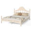 Grand lit plateforme avec tête de lit chic, structure de lit en bois massif avec support à lattes, pas de sommier tapissier et conception basse à terre, beige-536017716