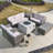 7-Piece Rattan Patio Sectional Sofa Set With Fire Pit Table