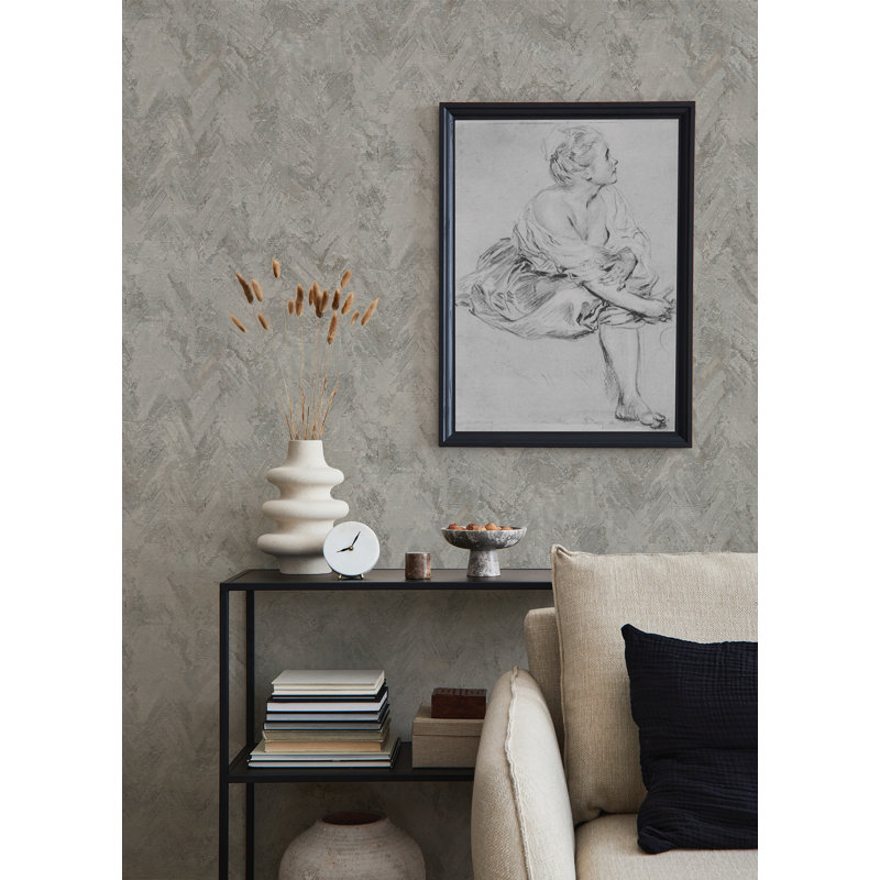 Amesemi Abstract Metallic Wallpaper Roll, Gray