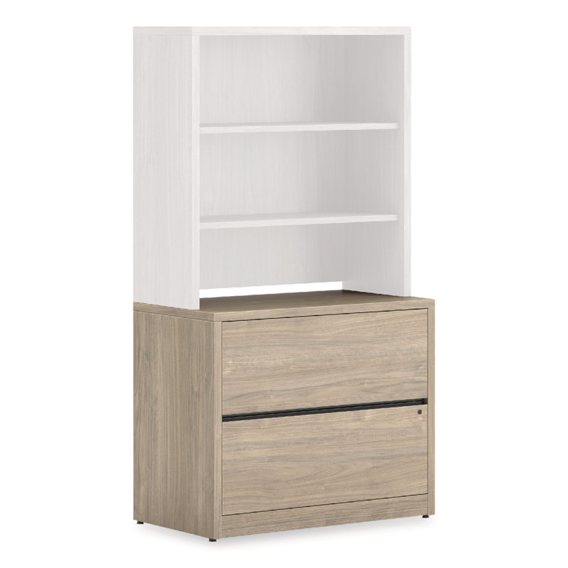 Kingswood Walnut 2-Drawer Mobile Lateral File Cabinet