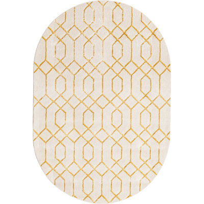Tapis contemporain blanc cassé Corando