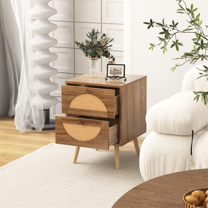 40cm W Manufactured Wood Bedside Table
