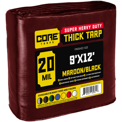 20 Mil Heavy Duty Polyethylene Tarp, Waterproof, UV Resistant
