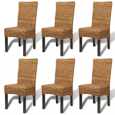 Chaise de salle à manger franco en rotin naturel brun