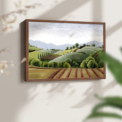 Tuscan Valley Sketch III -Framed Print - Restickable
