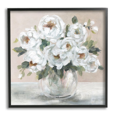 Au-671, giclée sur fond de pivoines blanches par Carol Robinson, peinture