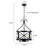 Vuto 4-Light Black Chandelier Light Fixture, Modern Farmhouse Pendant Lights Kitchen Island, Industrial Iron Lantern Cage Chandelier Ceiling Hanging Lights for Kitchen Dining Room Entryway
