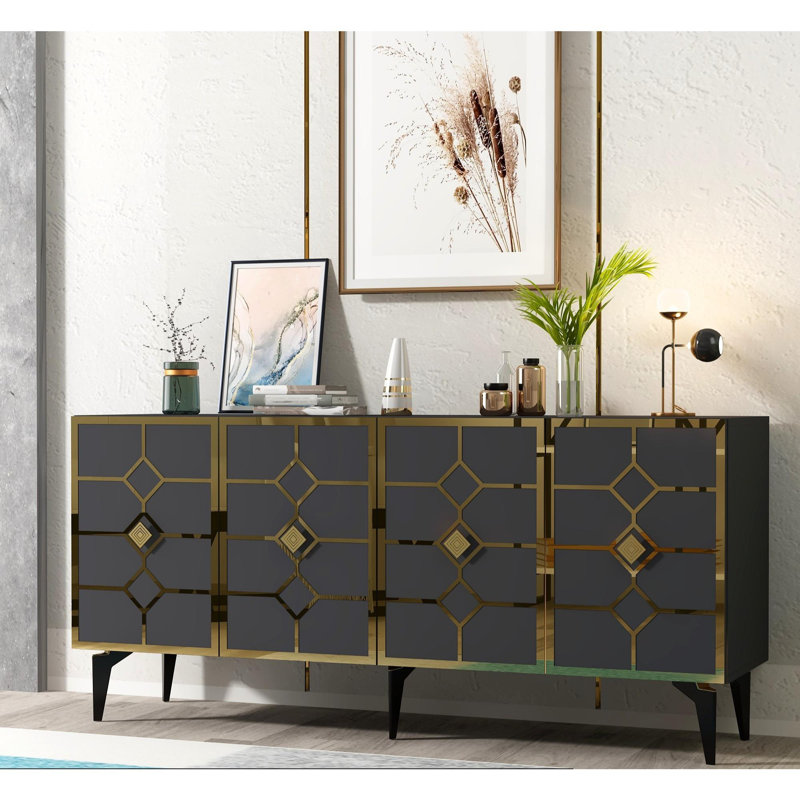 Console, Doré / anthracite