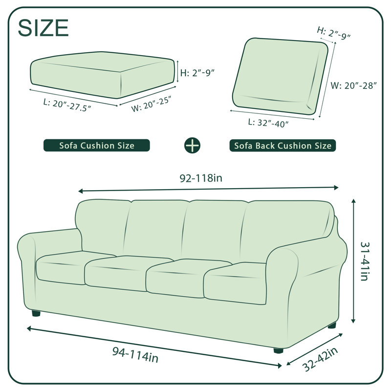 Box Cushion Sofa Slipcover, Dark Blue