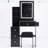 Black Entryway Desk And Stool - 2 Ac & , Touch Control Led Mirror With , American Style Small Space- Vanity Table Chair , + Power Station, Sliding Mirror, Option, ,-1752771151