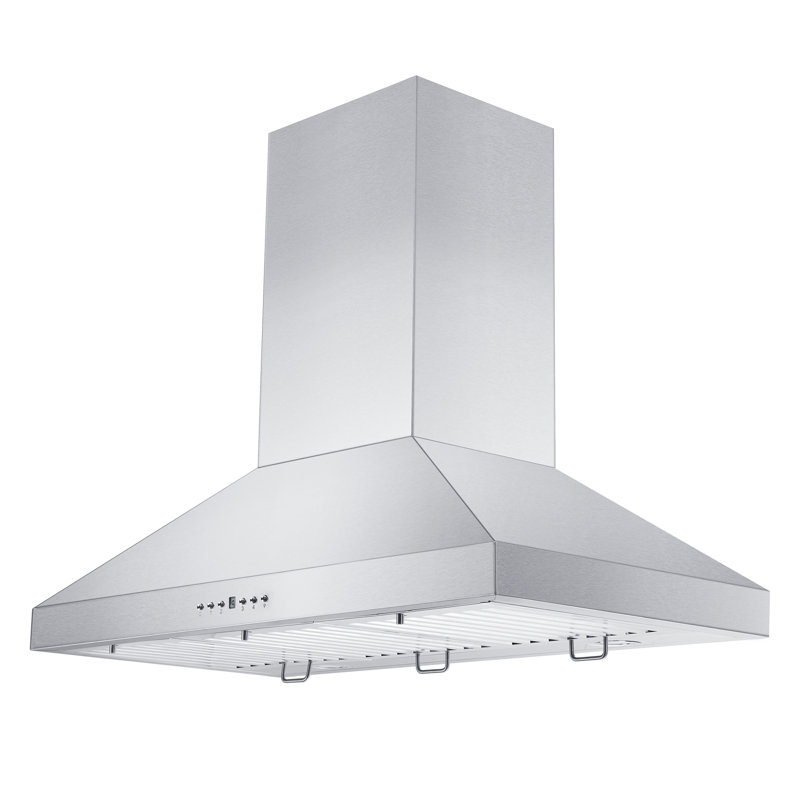 48" KL3 400 CFM Convertible Island Range Hood in Brushed Stainless Steel