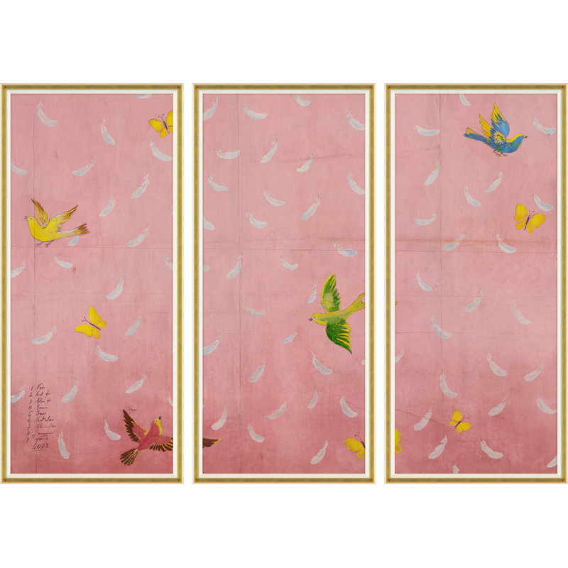Feathers Triptych (Var. 1) Print by Paule Marrot