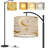  Arc Floor Lamp Aesthetic illustrations seamless celestial moon phases Half moon stars Tall Modern Standing Lamp LED Adjustable Linen Lampshade 3 Color Temperatures
