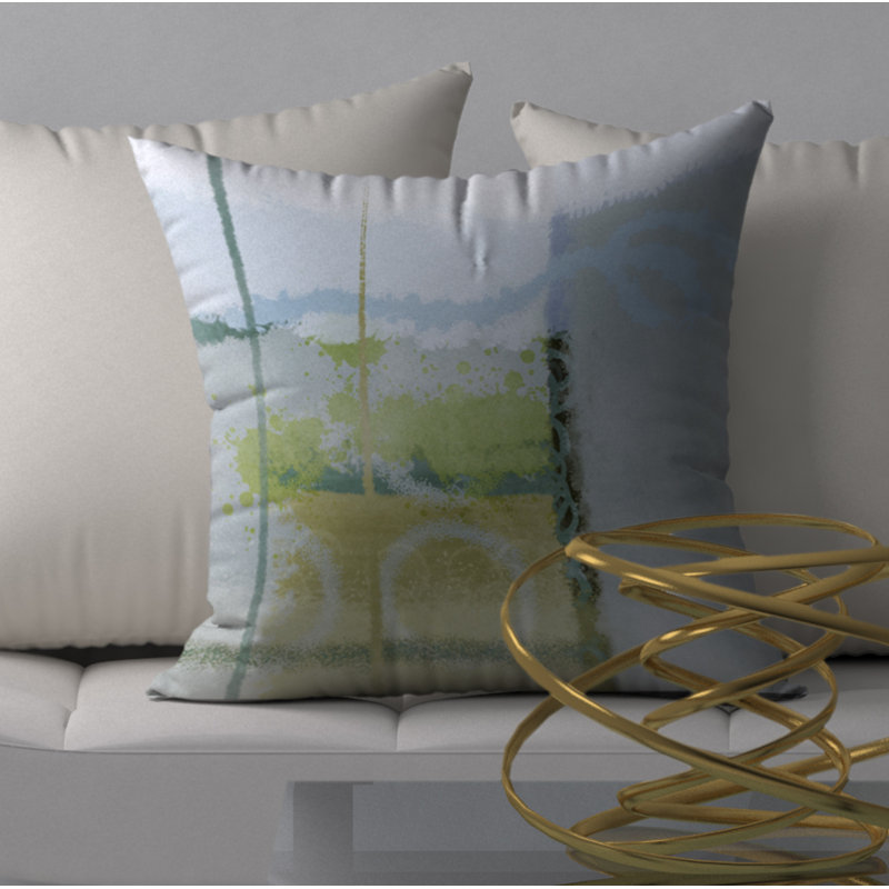 Abstract Throw Pillow, 20" H x 20" W