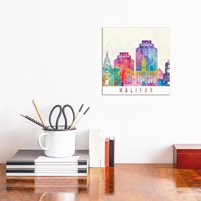 Halifax Halifax Watercolor, affiche par Paul Rommer, impression sur toile tendue