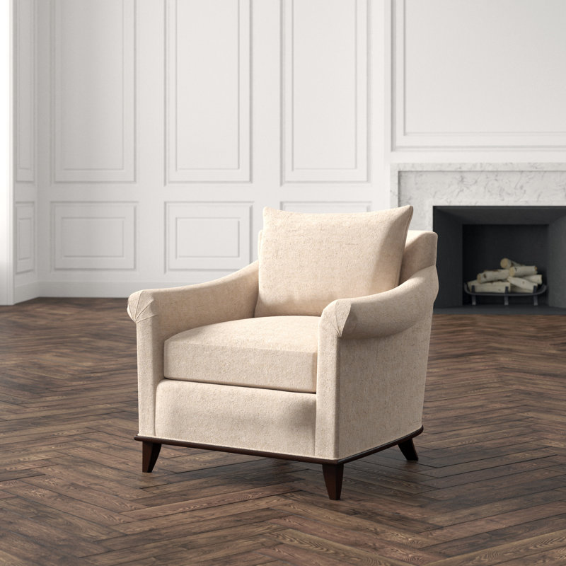 Drake Armchair, American Walnut, Nimes Denim