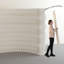 Paravent pliant, cloison en papier portable, anti-basculement stable pour le bureau personnel-1287638316