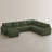 U-Shaped Stoarge Sofa Convertible Oversized Livingroom Couch-1860890436